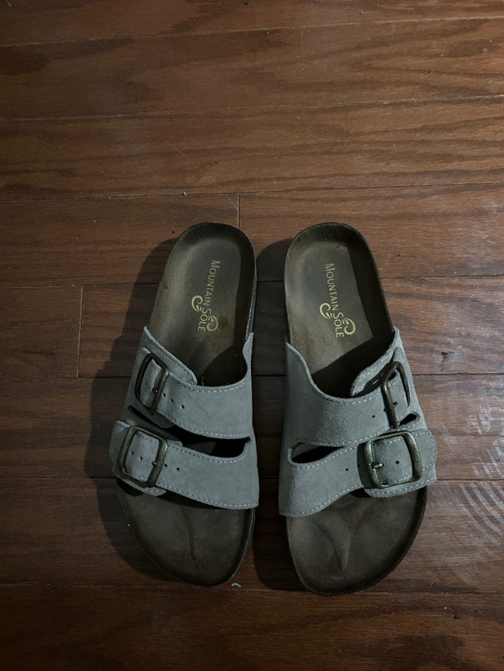 Mountain Sole Women's Double Buckle Slide Sandals - Gray